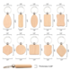 xTool Houten sleutelhanger - gemende vormen (10st) xTool Houten sleutelhanger - gemende vormen (10st)