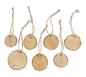 Houten schijf met ophangoog Houten schijf met ophangoog