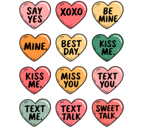 DTF  "Valentine's Day Candy Heart" DTF  "Valentine's Day Candy Heart"
