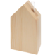 Houten huis met glazen vaasje Houten huis met glazen vaasje