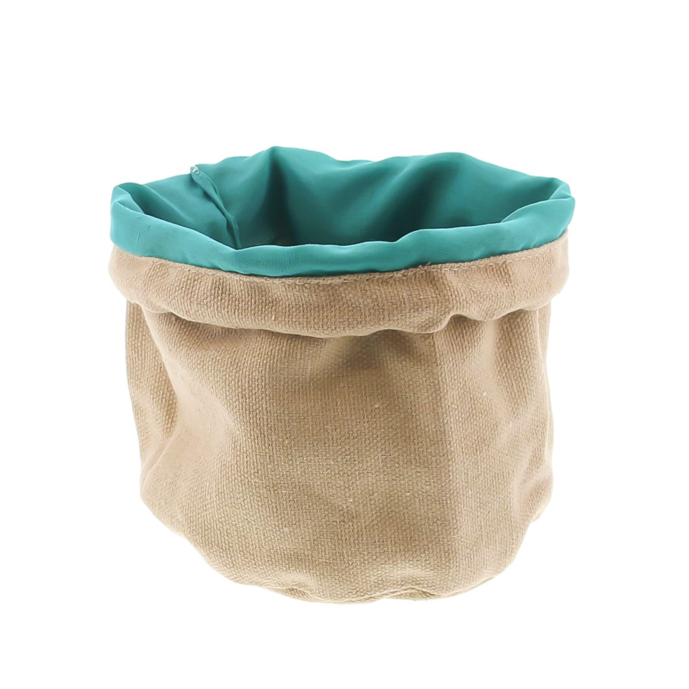 Jute zak met voering BLAUW Jute zak met voering BLAUW