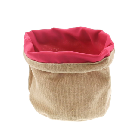 Jute zak met voering FUSCHIA