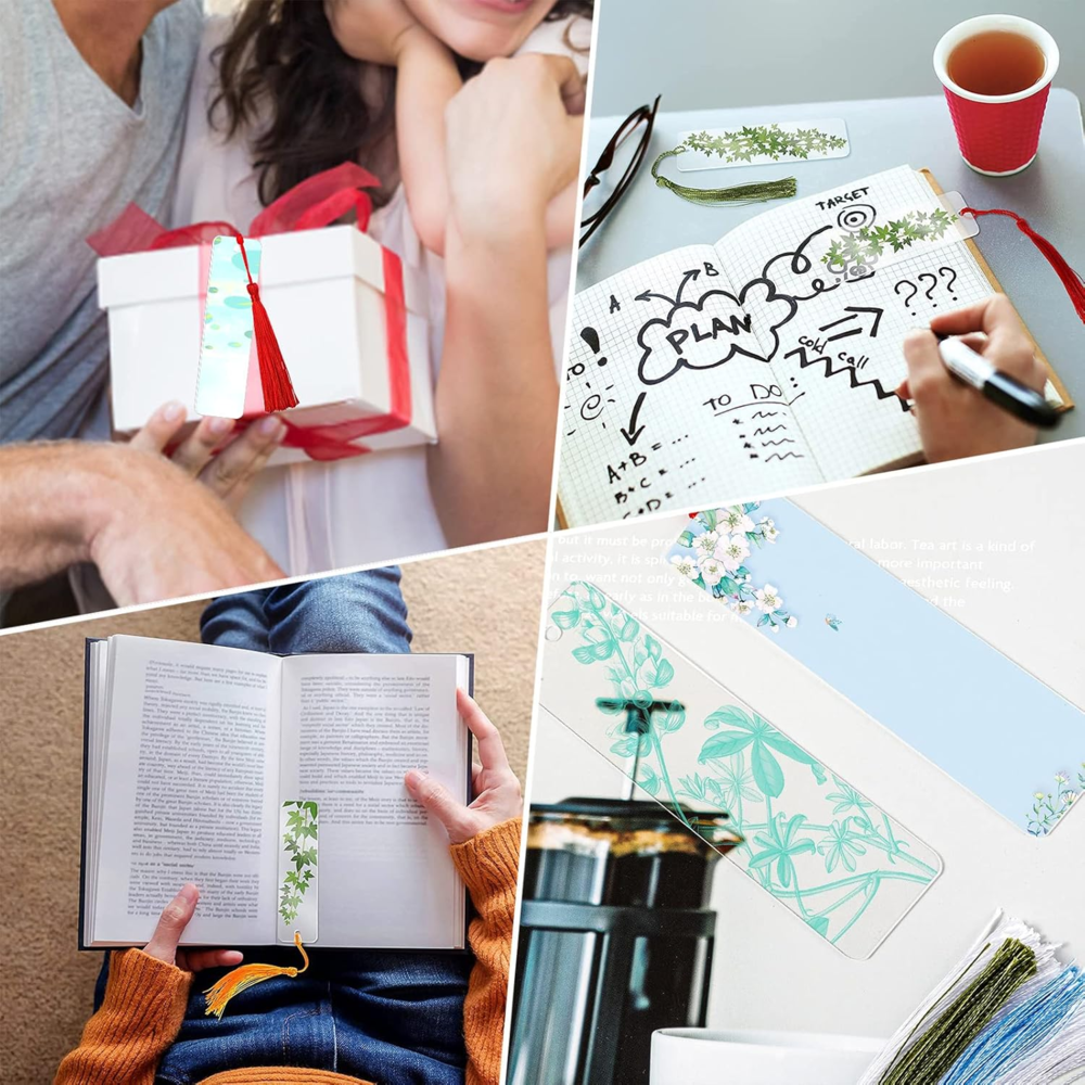 Acryl  boekenlegger met kwastje