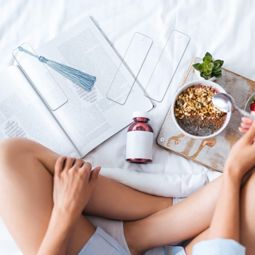 Acryl  boekenlegger met kwastje