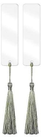 Acryl  boekenlegger met kwastje