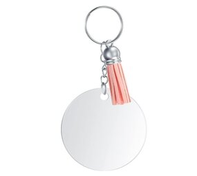 Acryl Sleutelhanger met kwastje ROND Acryl Sleutelhanger met kwastje ROND
