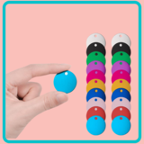 Dubbelzijdige ronde tag uit metaal (20 stuks) Dubbelzijdige ronde tag uit metaal (20 stuks)