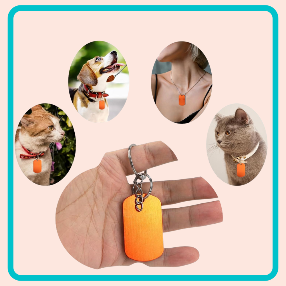 Dubbelzijdige  tag uit metaal (30 stuks)