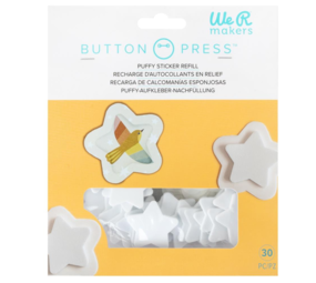 Button Press Puffy Sticker Refill Pack STAR