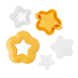 We R Memorykeepers Button Press Puffy Sticker en Shaker Shape inzetstuk STAR We R Memorykeepers Button Press Puffy Sticker en Shaker Shape inzetstuk STAR