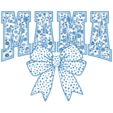 DTF "Blue foral mama &mini" DTF "Blue foral mama &mini"