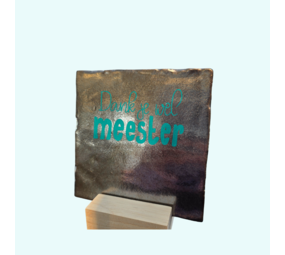 Zilveren tegel – “Dankjewel meester” Zilveren tegel – “Dankjewel meester”