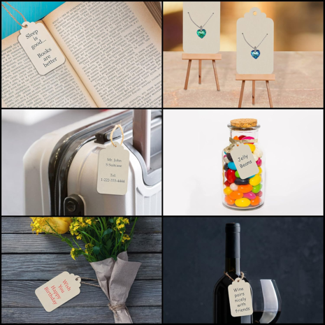 Houten Blanco Labels met koordje Houten Blanco Labels met koordje