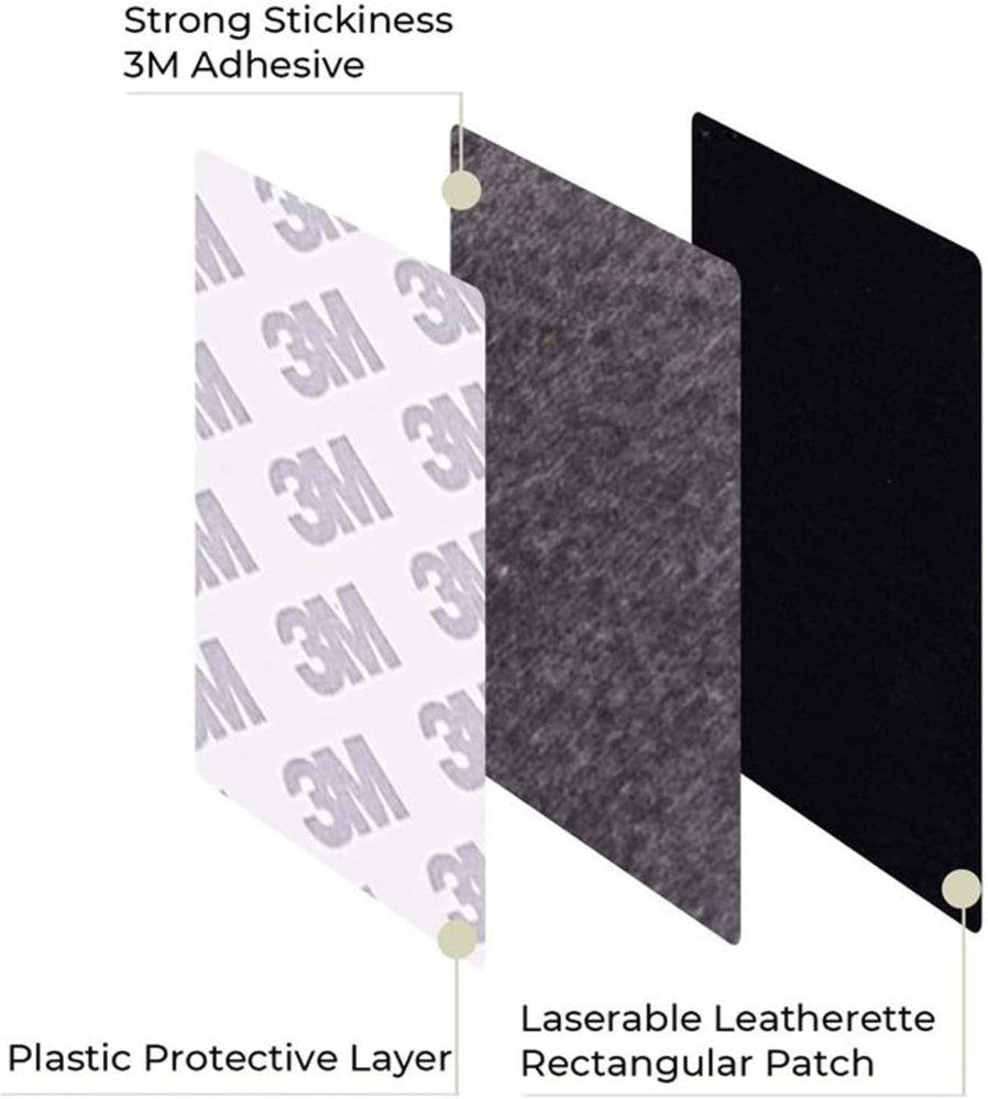 Kunstlederen Patch met Goud of Zilver – Voor Lasergravure & DIY Kunstlederen Patch met Goud of Zilver – Voor Lasergravure & DIY