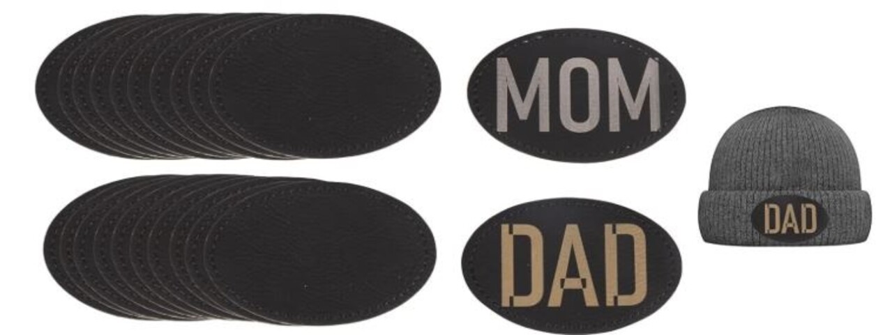 Kunstlederen Patch met Goud of Zilver – Voor Lasergravure & DIY Kunstlederen Patch met Goud of Zilver – Voor Lasergravure & DIY