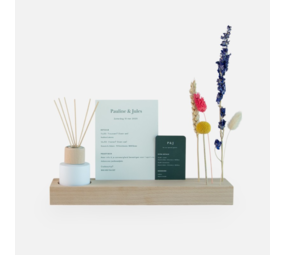 Memoryhouder voor droogbloemen hout Memoryhouder voor droogbloemen hout