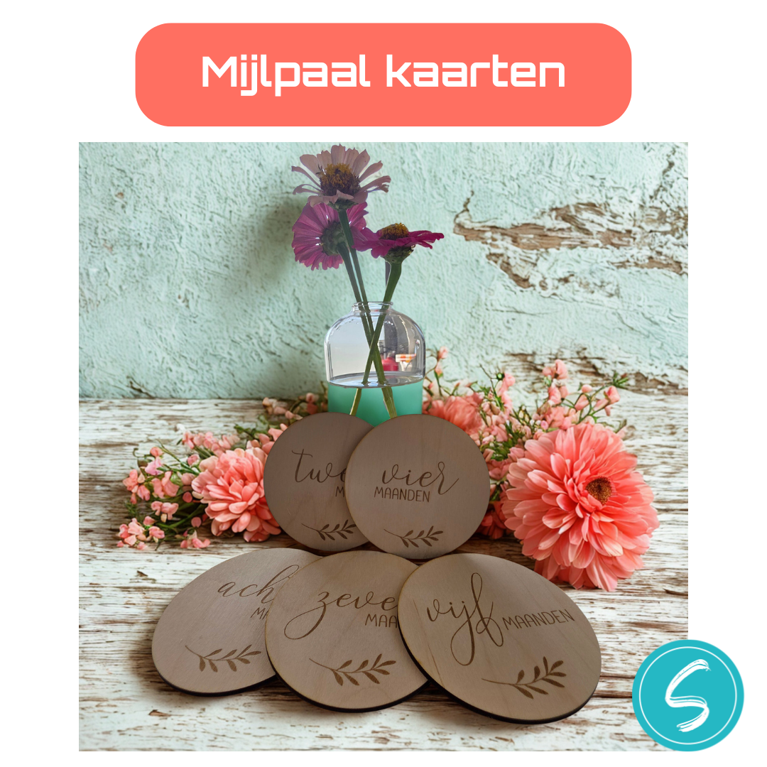 DIY Mijlpaalkaarten van hout met je laser (xTool & Co) DIY Mijlpaalkaarten van hout met je laser (xTool & Co)