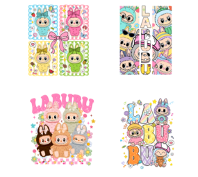 Textieltransfer -DTF Labubu Friends Textieltransfer -DTF Labubu Friends