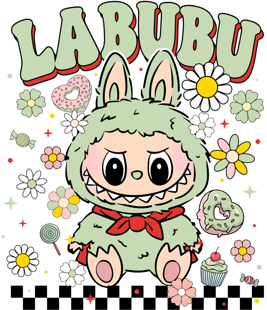 DTF Labubu Flower Series DTF Labubu Flower Series