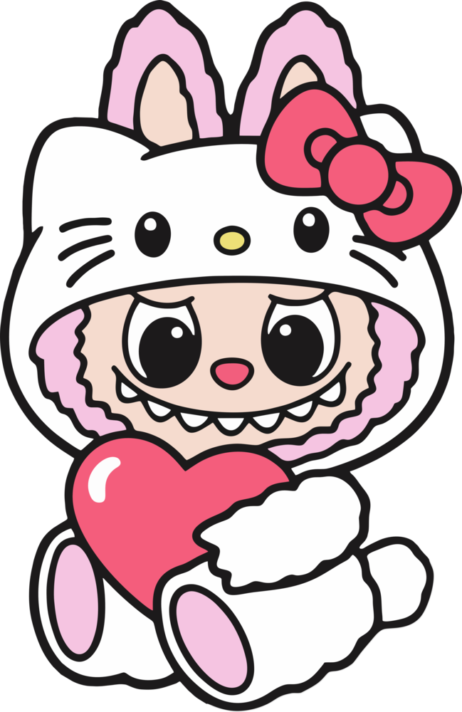 DTF Labubu Hello Kitty DTF Labubu Hello Kitty