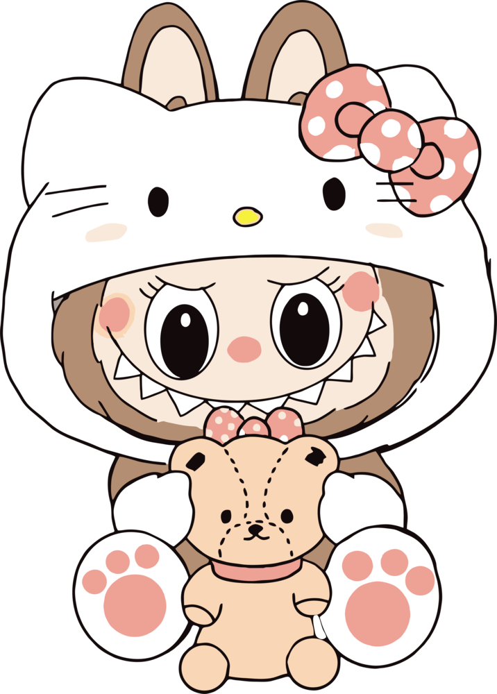 DTF Labubu Hello Kitty DTF Labubu Hello Kitty