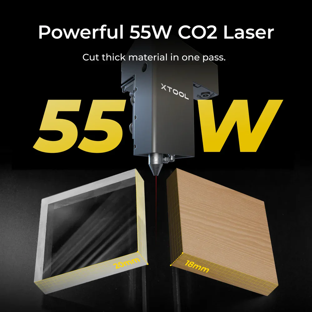 xTool P2S 55W Desktop CO2 Laser Cutter xTool P2S 55W Desktop CO2 Laser Cutter