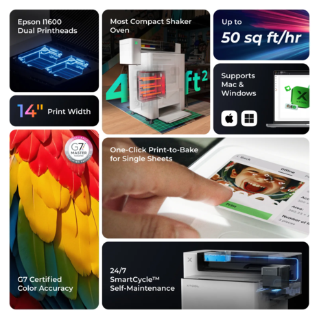 xTool DTF Printer FAQ en Specificaties