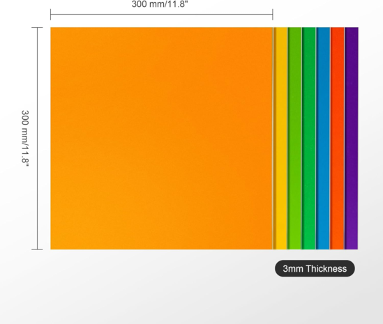 xTool Gekleurde Basswood/Multiplex platen – 3 mm – 30×30 cm – per kleur