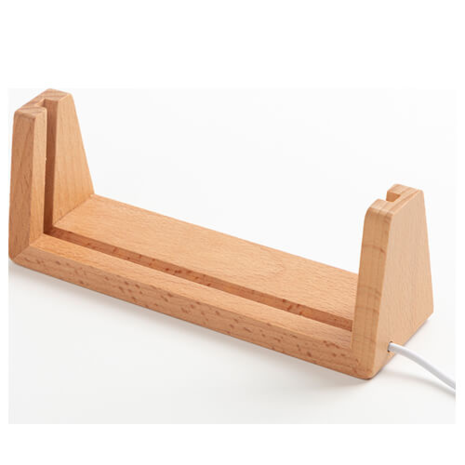 U-vormige houten LED-basis – 16,5 cm – voor acryl panelen