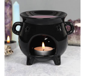 Zwarte ketel Halloween-oliebrander en wasverwarmer Zwarte ketel Halloween-oliebrander en wasverwarmer