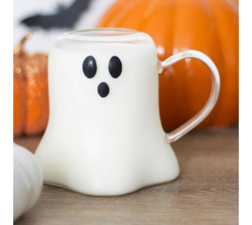 Spookvormige  glazen Halloween mok Spookvormige  glazen Halloween mok