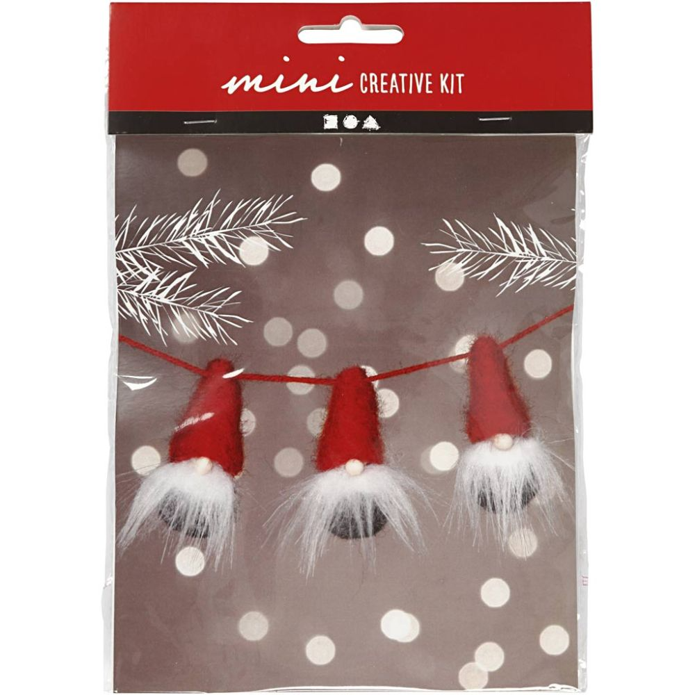 Creative mini kit - Kerstkabouter aan touw Creative mini kit - Kerstkabouter aan touw