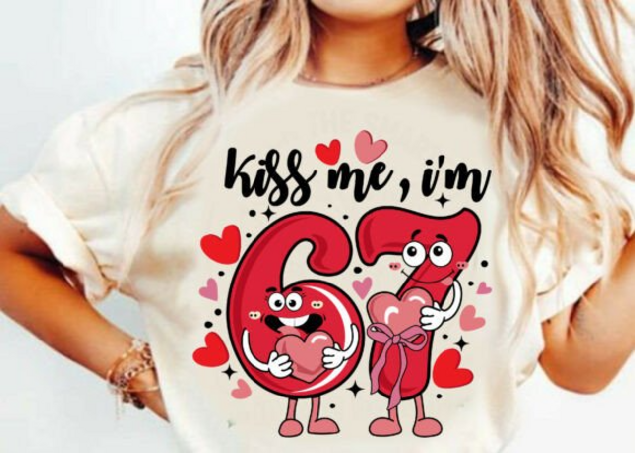 DTF "Kiss me, I'm viral 6 7"