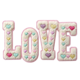 DTF "Faux Yarn VALENTINE LOVE"