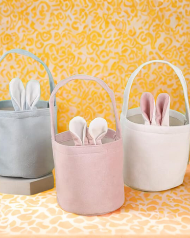 Fluwelen Paasmandje (verschillende kleuren)