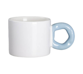 Mok met donut-handvat LICHTBLAUW