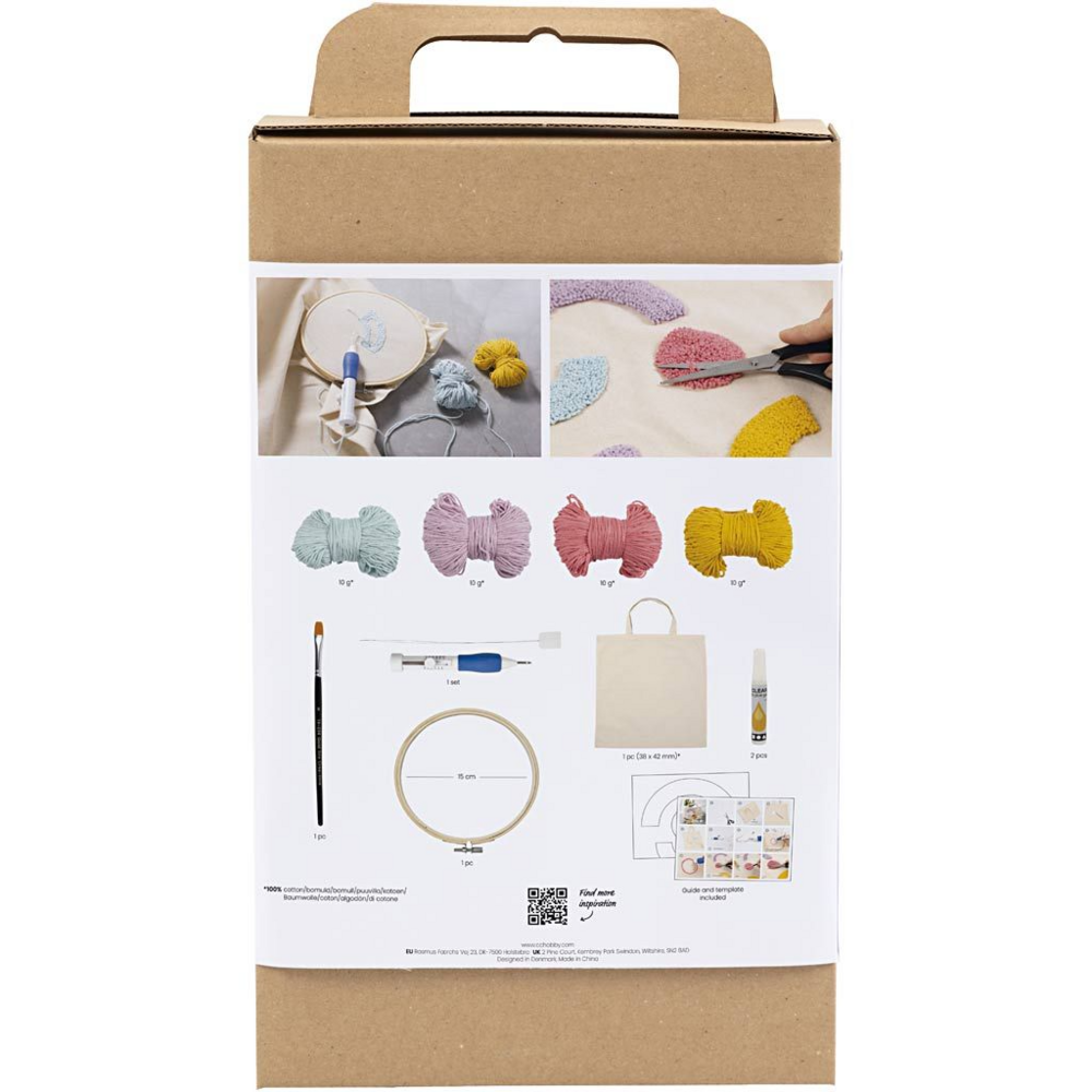Hobbyset punch needle – draagtas in pastelkleuren