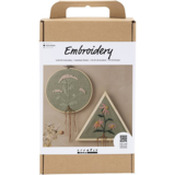 Hobbyset borduurwerk – twee wandhangers dusty groen Hobbyset borduurwerk – twee wandhangers dusty groen
