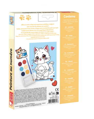 Schilderen op Nummer Kitty voor Kinderen – Canvas op doek 18 x 22 cm – Vanaf 4 jaar Schilderen op Nummer Kitty voor Kinderen – Canvas op doek 18 x 22 cm – Vanaf 4 jaar