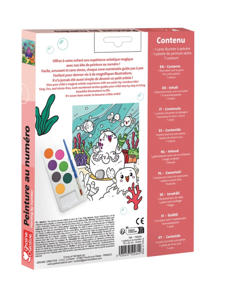Schilderen op Nummer Aqua voor Kinderen – Canvas op doek 18 × 22 cm – Vanaf 6 jaar Schilderen op Nummer Aqua voor Kinderen – Canvas op doek 18 × 22 cm – Vanaf 6 jaar