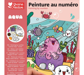 Schilderen op Nummer Aqua voor Kinderen – Canvas op doek 18 × 22 cm – Vanaf 6 jaar