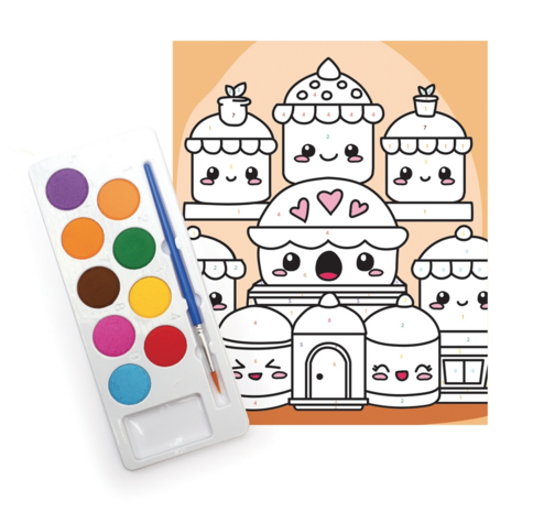 Schilderen op Nummer Yummy voor Kinderen – Canvas 18 × 22 cm – Vanaf 8 jaar Schilderen op Nummer Yummy voor Kinderen – Canvas 18 × 22 cm – Vanaf 8 jaar