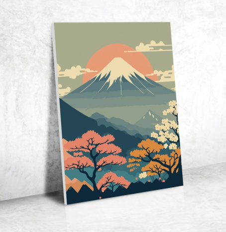 Schilderen op nummer Mount Fuji – 30 × 40 cm Schilderen op nummer Mount Fuji – 30 × 40 cm