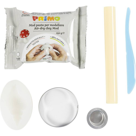 Mini Hobbyset Boetseren Kandelaar met Schelpen Mini Hobbyset Boetseren Kandelaar met Schelpen