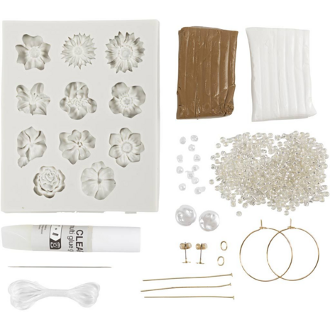 Mini Hobbyset Sieraden | Oorbellen, Armband & Halsketting met Bloemen Mini Hobbyset Sieraden | Oorbellen, Armband & Halsketting met Bloemen