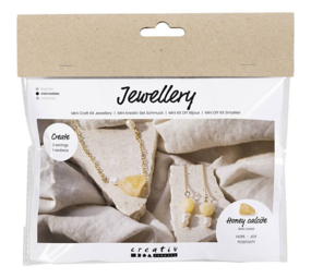 Mini Hobbyset Sieraden | Honingcalciet Ketting & Oorbellen Maken Mini Hobbyset Sieraden | Honingcalciet Ketting & Oorbellen Maken