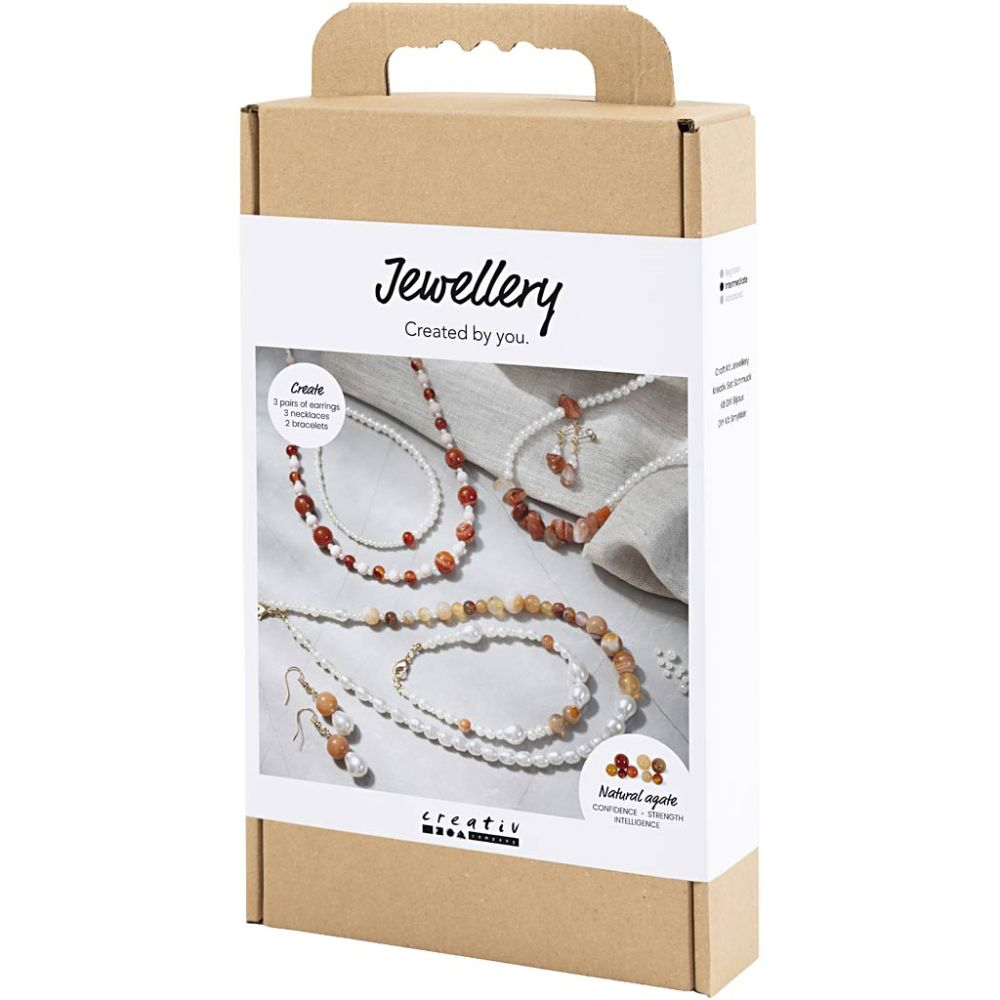 Hobbyset Sieraden | Agaat Ketting, Armband & Oorbellen Maken Hobbyset Sieraden | Agaat Ketting, Armband & Oorbellen Maken
