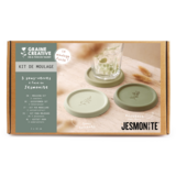 Jesmonite Hobbyset | 3 Onderzetters Gieten met Bladmotief