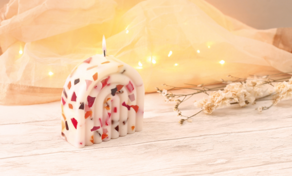 Hobbyset Kaarsen Maken | Terrazzo Regenboogkaars van Koolzaadwas Hobbyset Kaarsen Maken | Terrazzo Regenboogkaars van Koolzaadwas