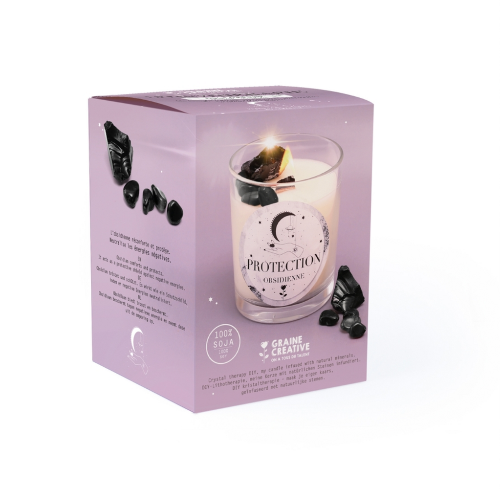 Hobbyset Kaarsen Maken | Obsidiaan Geurkaars met Edelstenen Hobbyset Kaarsen Maken | Obsidiaan Geurkaars met Edelstenen
